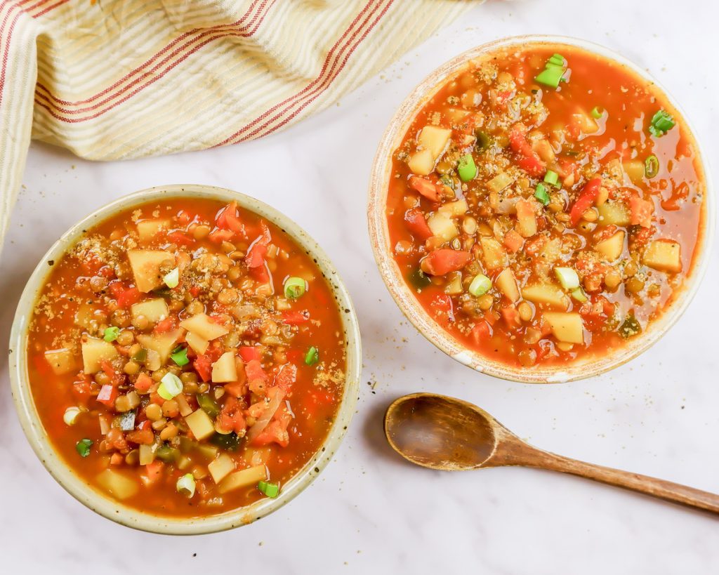 Spicy Tomato and Lentil Soup Recipe